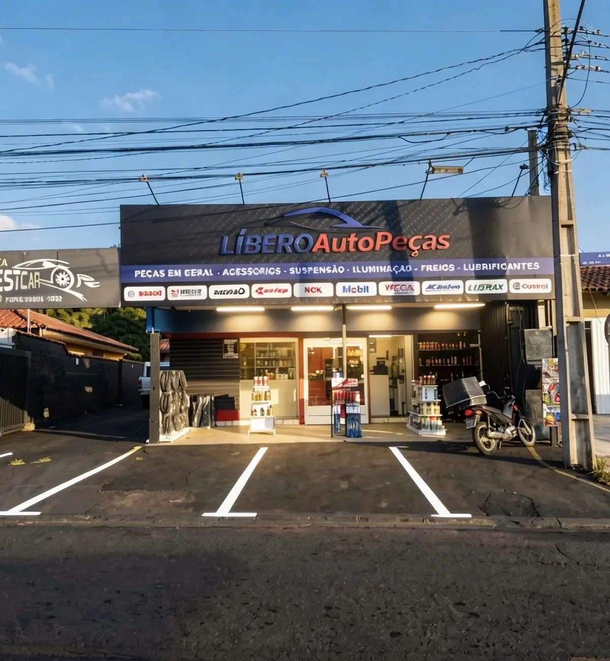Fachada da Líbero Auto Peças em Santa Felicidade Curitiba PR